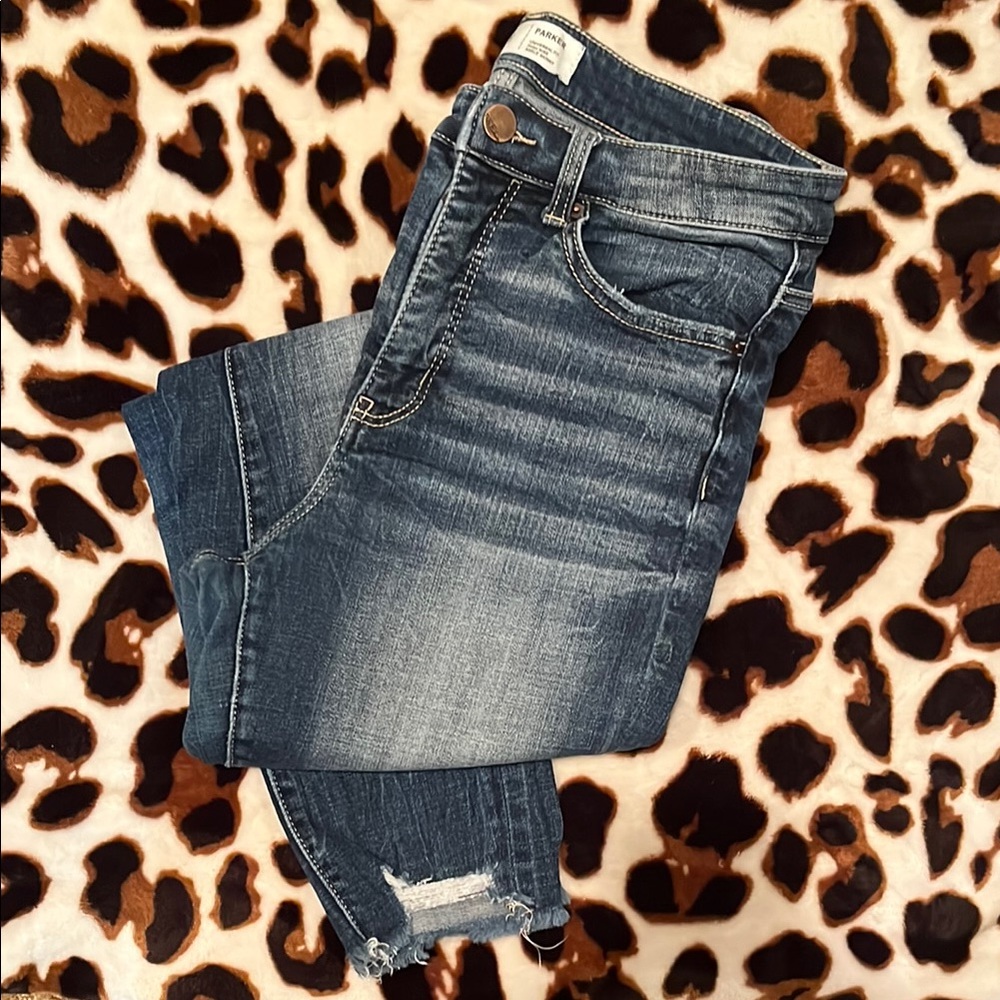 BKE Parker High-Rise Medium Blue Ankle Skinny Jeans
